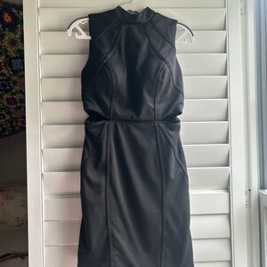 Black Formal Cocktail Sleeveless Dress With Cutouts